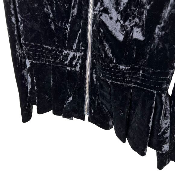 INC International Concepts Women's Crushed-Velvet Peplum Jacket Size Medium - Picture 2 of 6